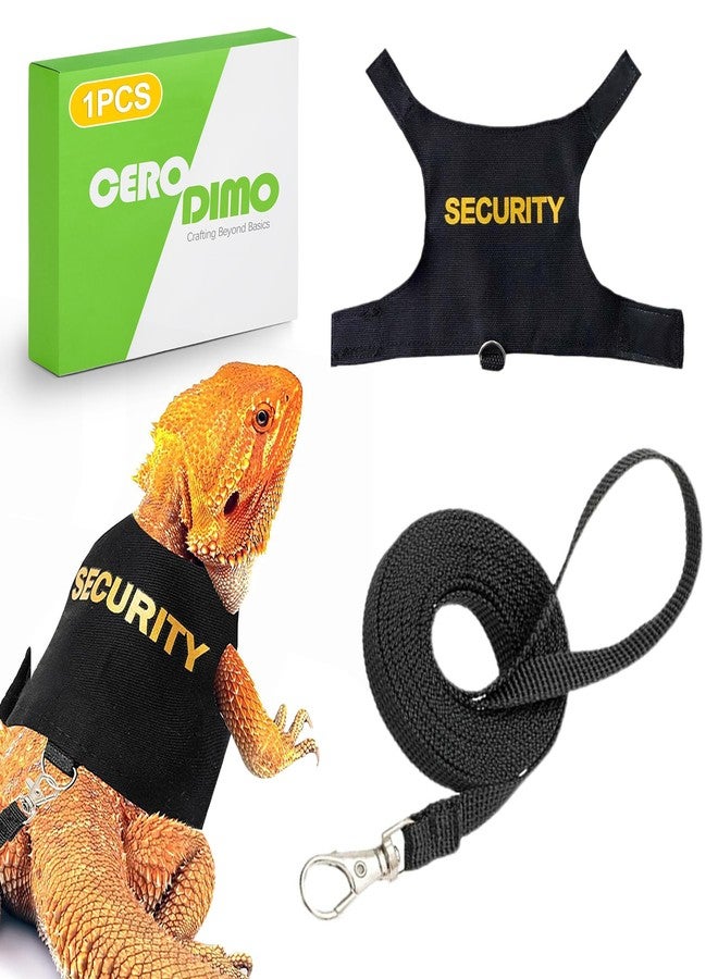 CeroDimo Adjustable Bearded Dragon Leash and Harness Set Soft Lizard Harness with Comfortable Wing Design Reptile Walking Leash for Bearded Dragons Geckos Iguanas Small Lizards - Image 1